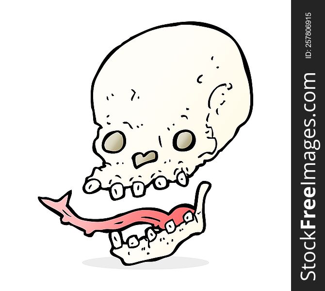 Cartoon Spooky Skull