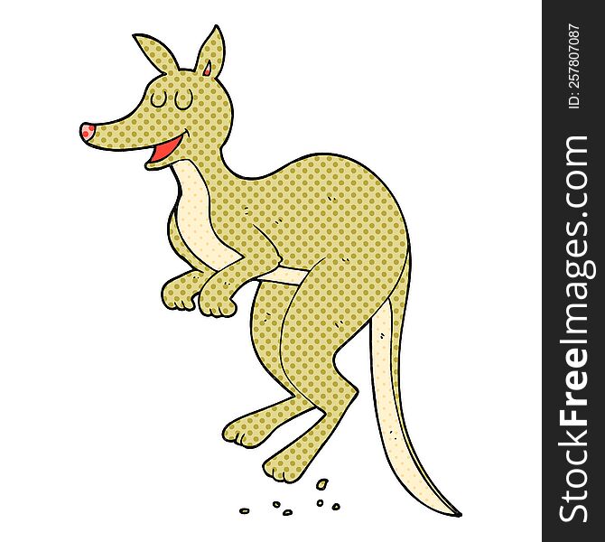 freehand drawn cartoon kangaroo