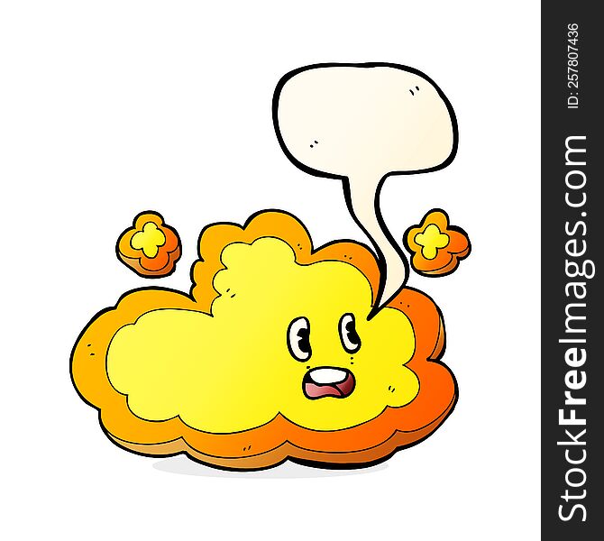 Cartoon Cloud With Speech Bubble