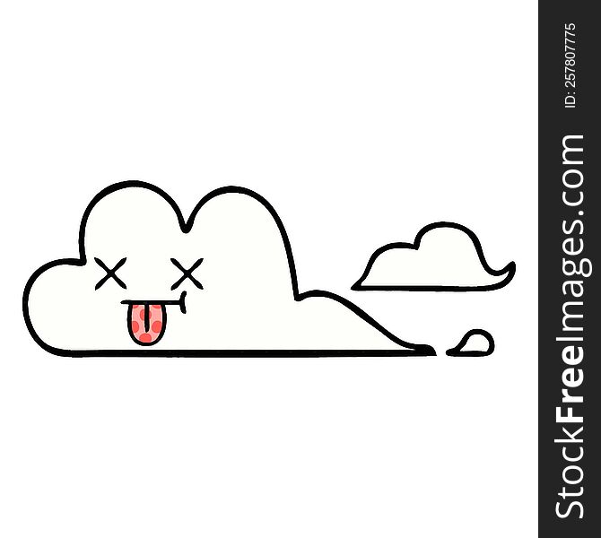 Comic Book Style Cartoon Cloud