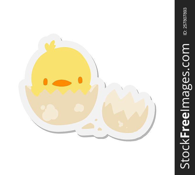 cartoon chick sticker