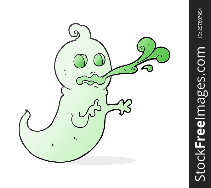 Cartoon Slimy Ghost