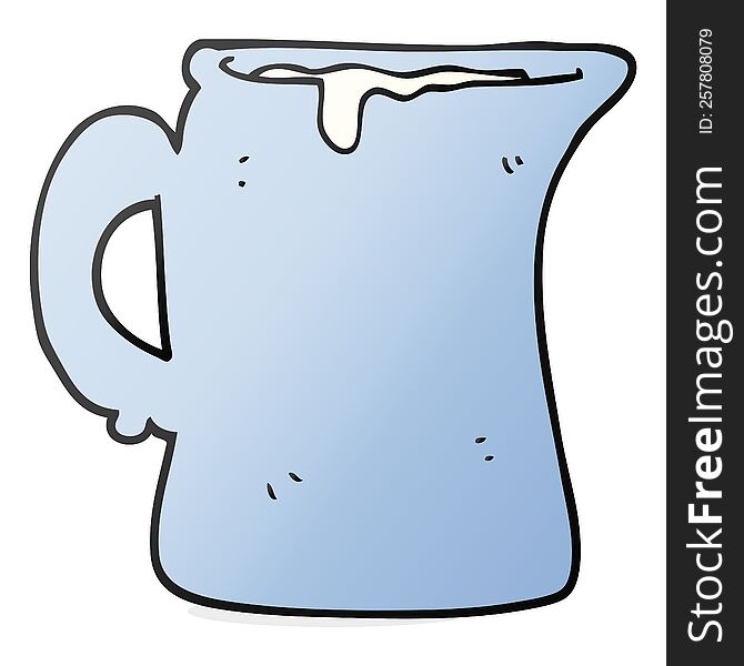 cartoon milk jug