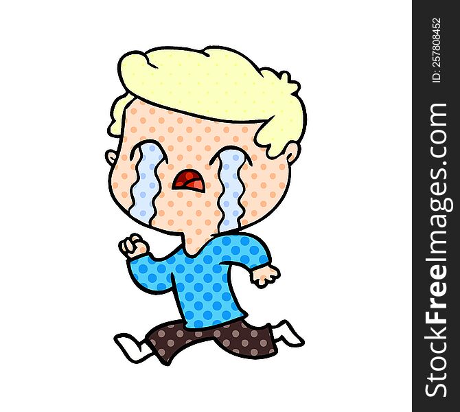 cartoon man crying. cartoon man crying