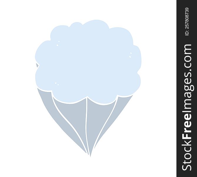 Flat Color Style Cartoon Cloud Symbol