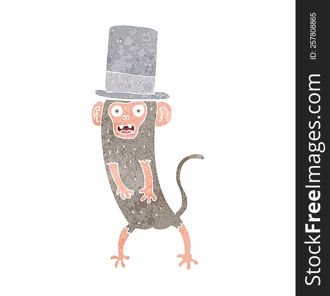 cartoon monkey in top hat