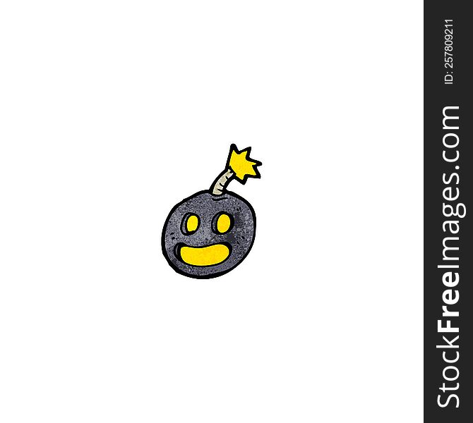 Crazy Bomb Symbol Cartoon