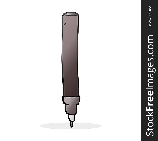 freehand drawn cartoon fineliner pen