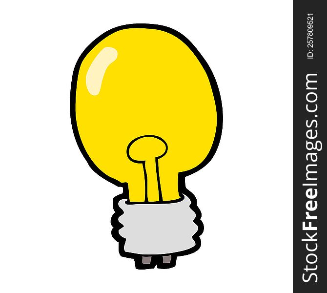 cartoon electric light bulb