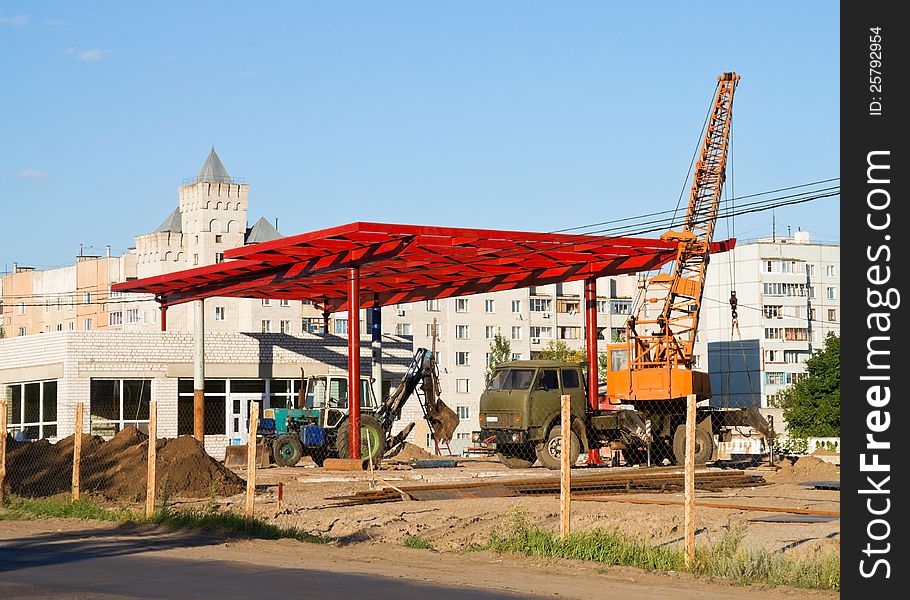 Construction of gas station next to residential buildings