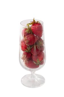 Wine Glass With Strawberries Royalty Free Stock Photos Wine Glass With Strawberries Royalty Free Stock Photos