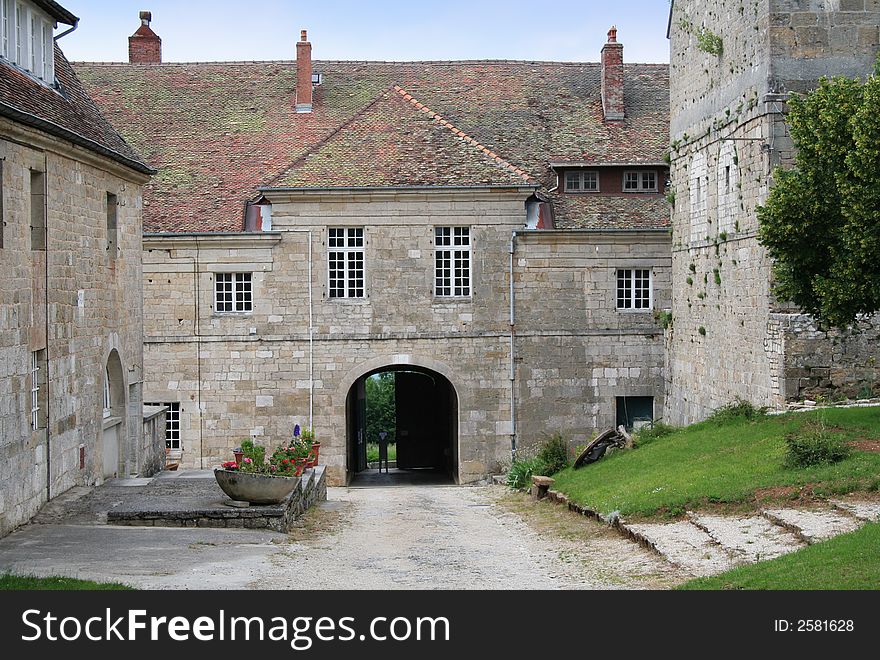 Entrance of the Fort St-AndrÃ©, located near Salins-les-Bains, France. It was built during the 17th century.