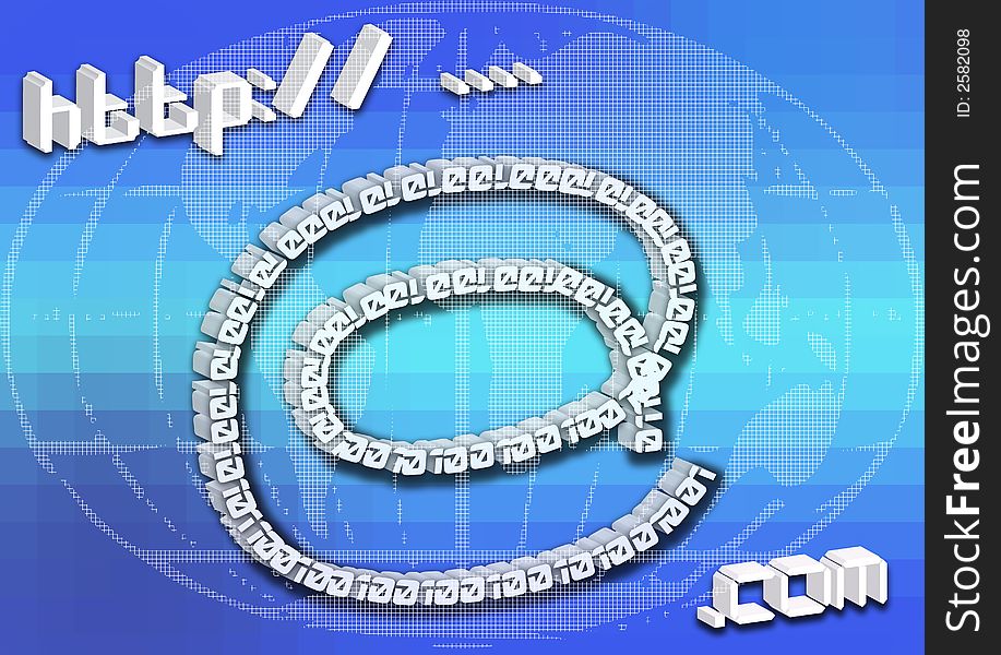 Ilustration that show world access information facilitys. Ilustration that show world access information facilitys