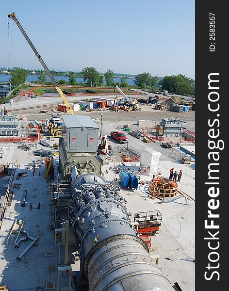 View of construction site from above