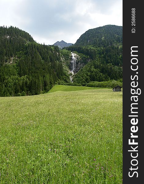 A nice waterfall in Tirol Austria