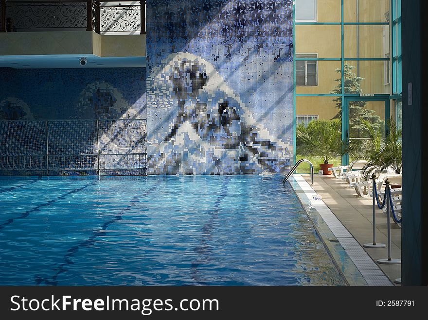 Luxury hotel swimming pool indoor. Luxury hotel swimming pool indoor