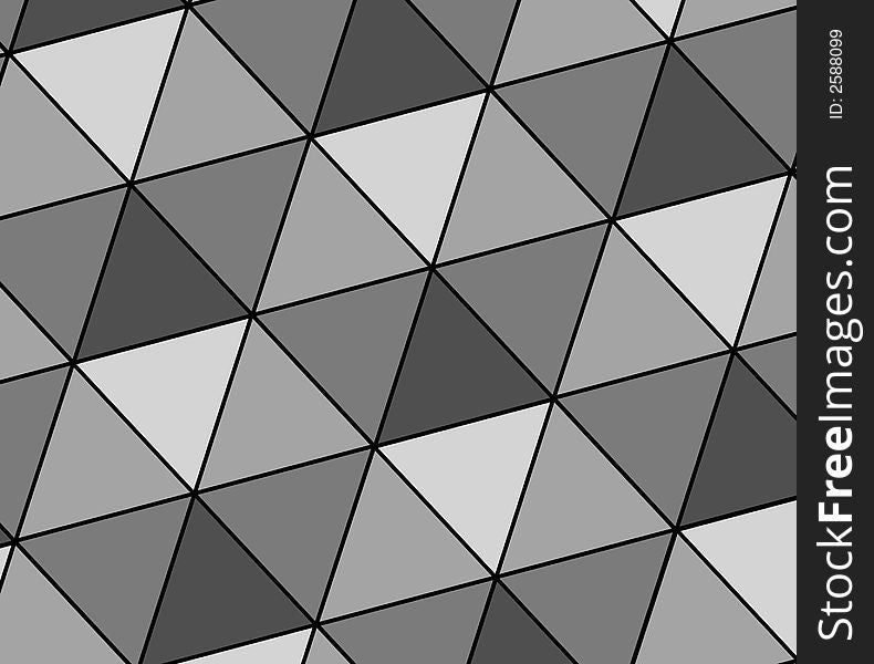 Abstract background illustration of grey triangles making a 3d surface. Abstract background illustration of grey triangles making a 3d surface