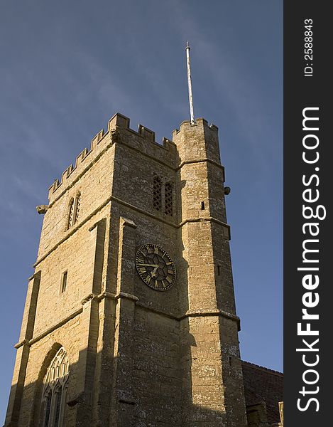 Norman style Church at Chideock in Dorset, England