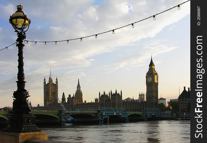 Big Ben - famous clock and London landmark. Big Ben - famous clock and London landmark.