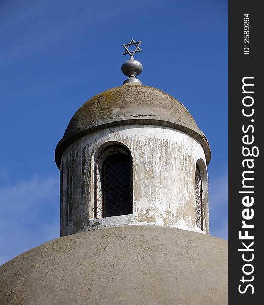 Dome of a ceremonial hall, Jewish cemetery in Podivin village, Czech republic, Europe