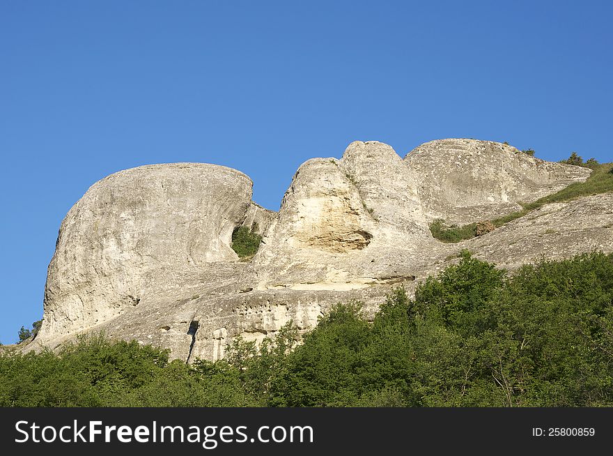 Mountain Crimea in Ukraine tops of the mountains against the sky