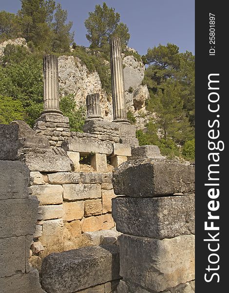 Glanum Near Of Saint-RÃ©my-de-Provence. France.