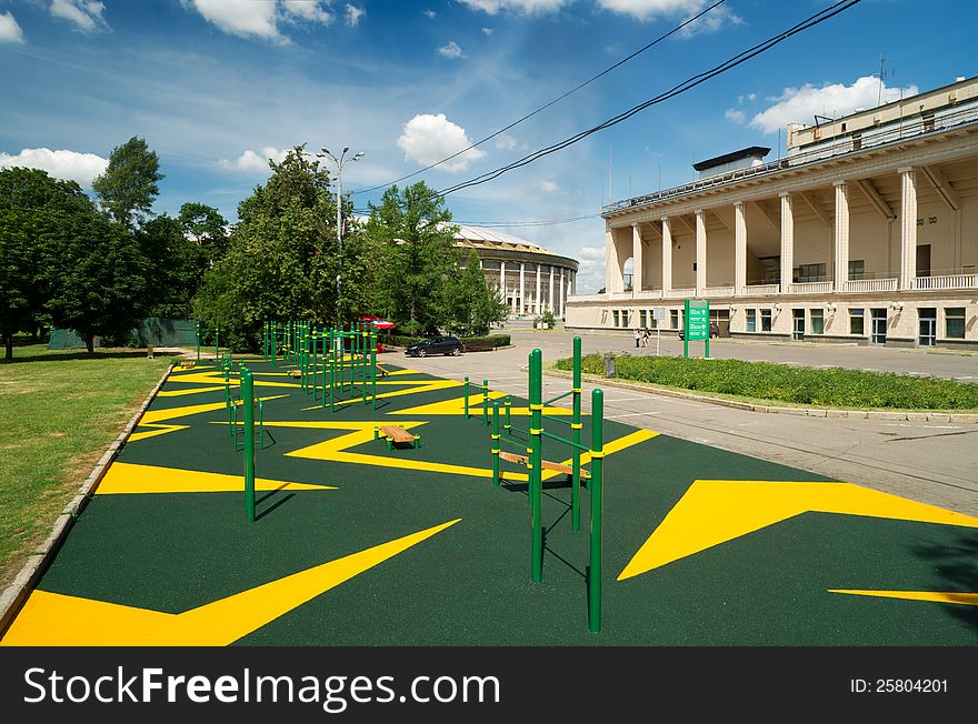 Sports Gymnastic Ground On The Street