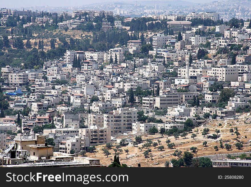 View from the Mount of Olives on Jerusalem. Israel