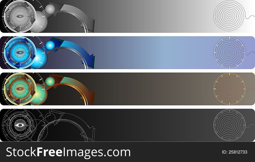 A set of banners for Web pages. A set of banners for Web pages