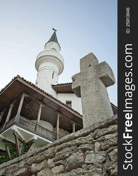 The Palace of the Romanian Queen Maria in Balchik on the Black Sea coast in Bulgaria. The Palace of the Romanian Queen Maria in Balchik on the Black Sea coast in Bulgaria