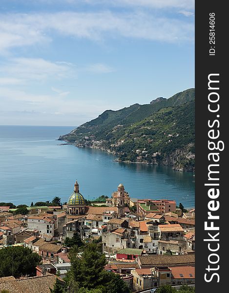 Landscape and the cathedral of vietri sul mare