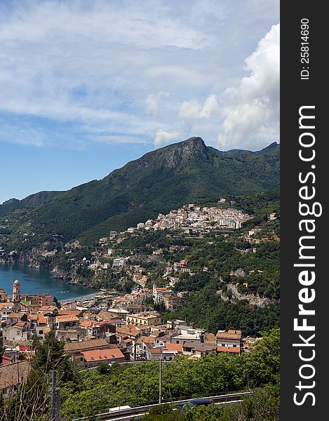 Landscape and the cathedral of vietri sul mare