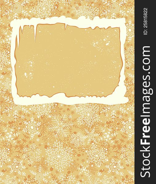 Decorative background with snowflakes and space for text. Decorative background with snowflakes and space for text