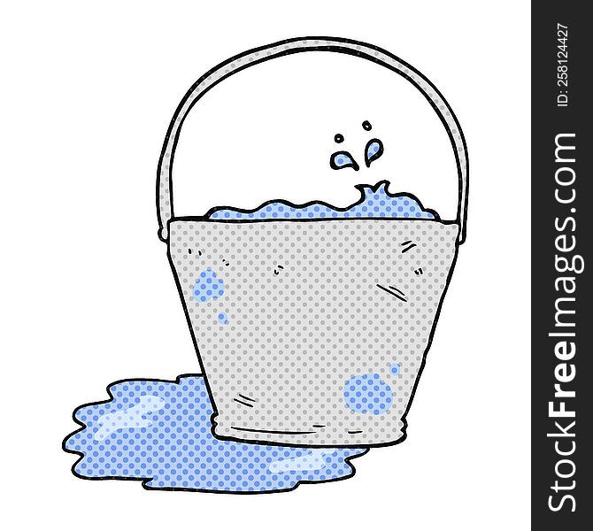 cartoon bucket of water