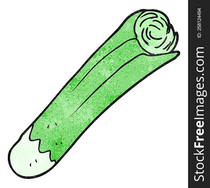 freehand textured cartoon leek