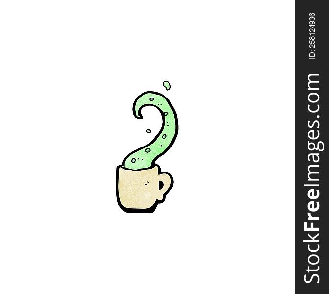 cartoon tentacle in teacup