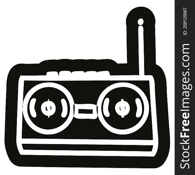 radio cassette player icon symbol