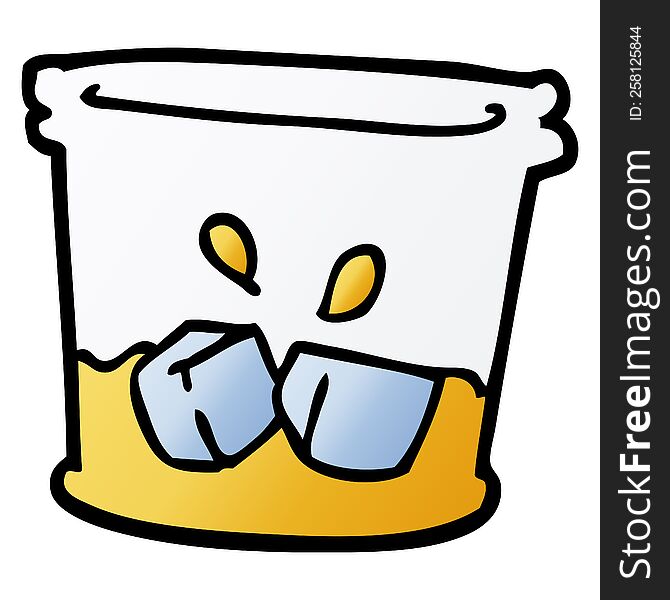 cartoon doodle drink in glass tumbler