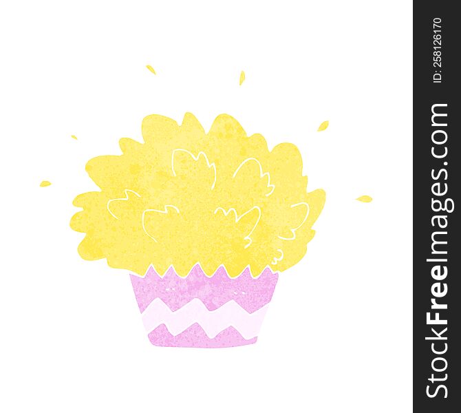 cartoon exploding cupcake