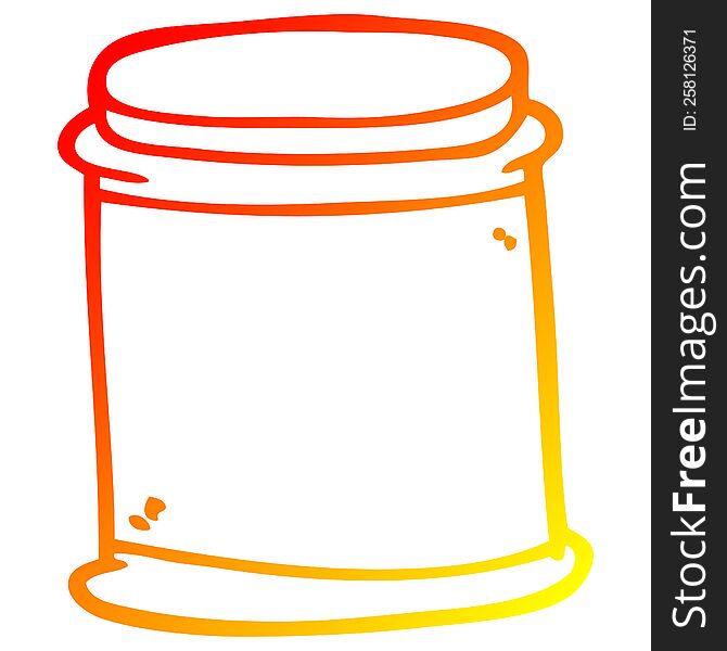 warm gradient line drawing of a cartoon vitamin pots