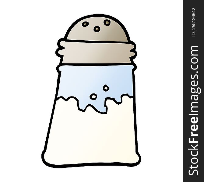 vector gradient illustration cartoon salt shaker