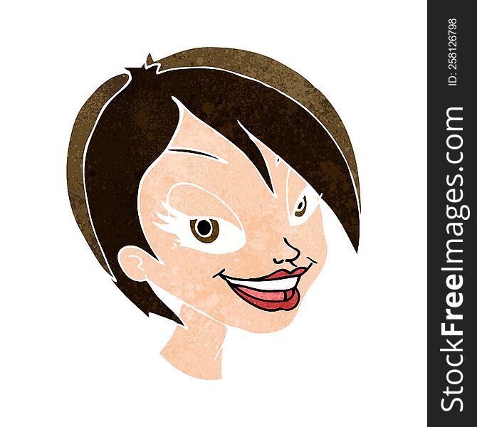 cartoon pretty female face