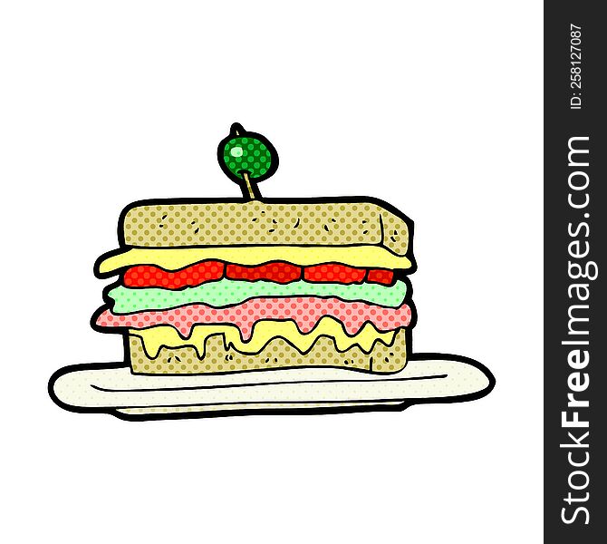 cartoon sandwich