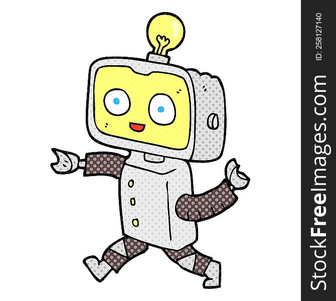 Cartoon Little Robot