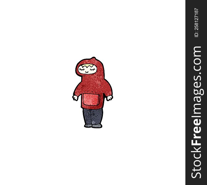 cartoon boy in hooded top