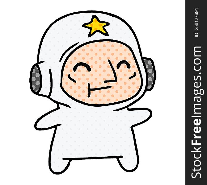 cartoon of an older astronaut