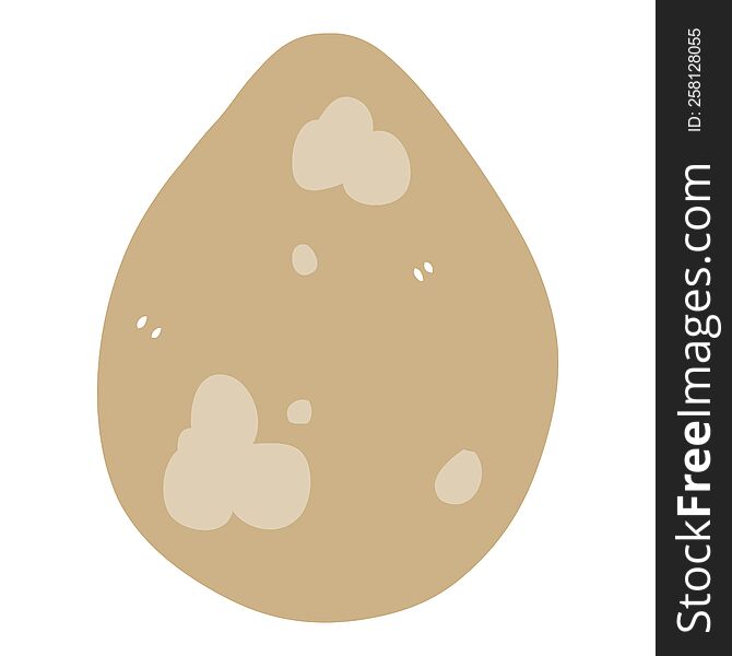 flat color style cartoon egg