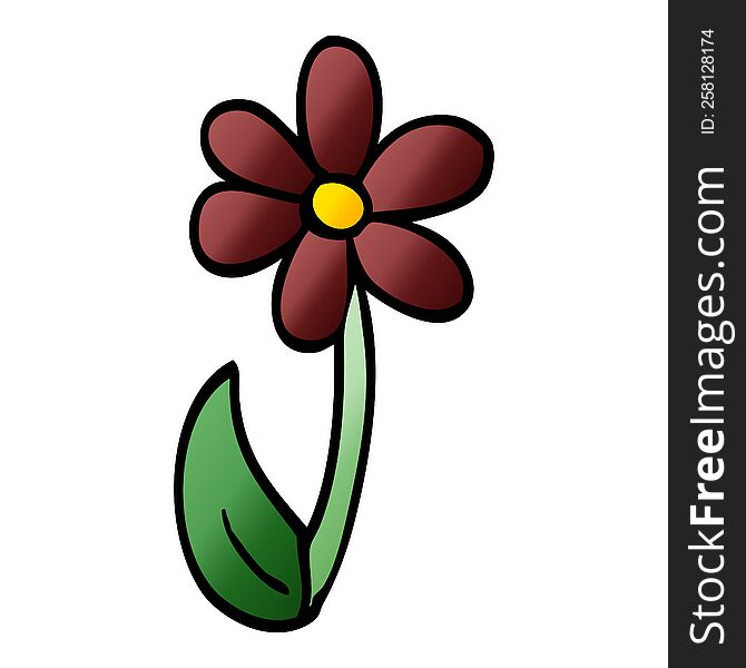 Cartoon Doodle Single Flower