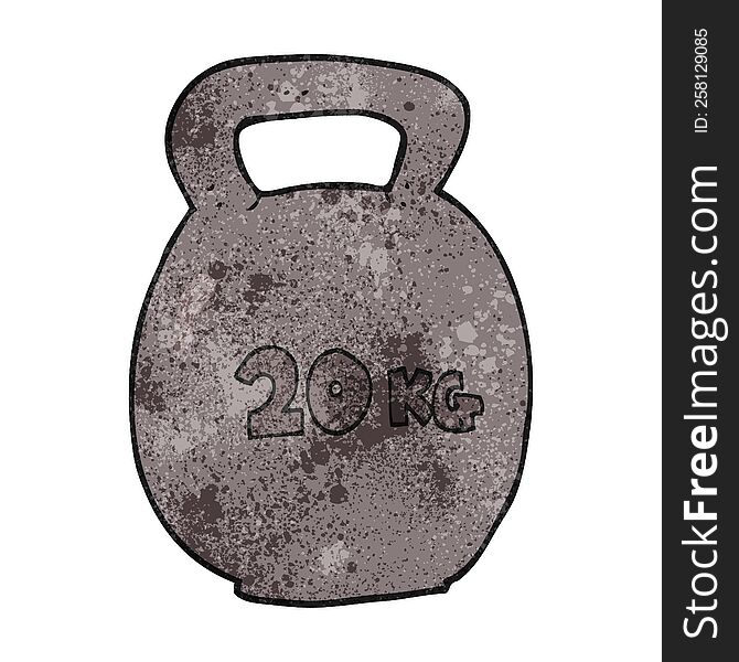 freehand textured cartoon 20kg kettle bell