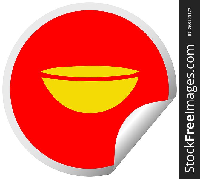 Circular Peeling Sticker Cartoon Hot Soup